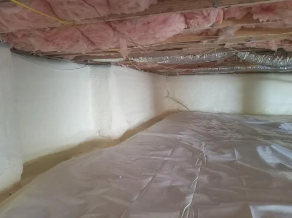 Crawl space encapsulation with closed-cell spray foam for Roof Maintenance in Bellevue